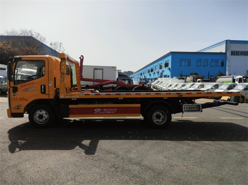 國六江鈴凱運藍牌一體板清障車